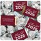 496 Pcs Maroon Graduation Class of 2026 Candy - Maroon Wrapped Miniatures and Silver Kisses For Party Favors, Goodie Bags, Dessert Tables And More (6 lbs)